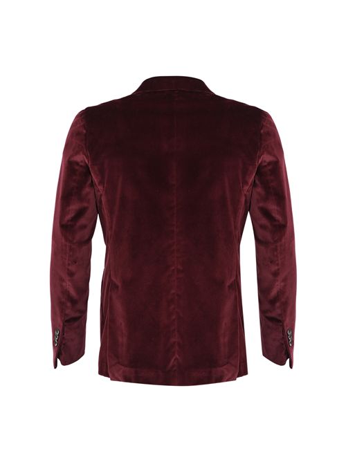 Giacca doppipetto in velluto di cotone Bordeaux Sartitude Napoli | RED2 TXG2BUI62X